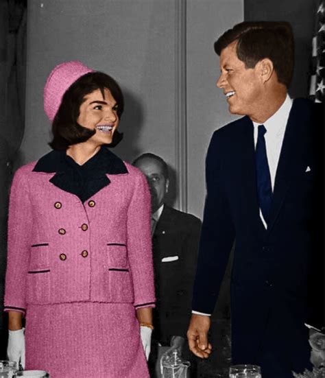 chanel pink suit|kennedy wife dress.